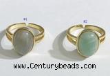 NGR1122 12*15mm oval mixed gemstone rings wholesale