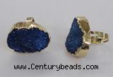 NGR156 22*30mm - 25*30mm freeform druzy agate rings wholesale