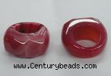 NGR30 16*30*32mm faceted freeform agate gemstone rings