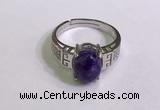 NGR3019 925 sterling silver with 8*10mm oval charoite rings