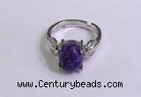 NGR3020 925 sterling silver with 8*10mm oval charoite rings