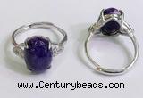 NGR3026 925 sterling silver with 10*14mm oval charoite rings