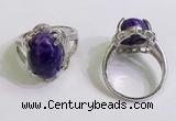 NGR3030 925 sterling silver with 10*14mm oval charoite rings