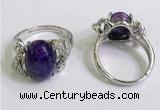 NGR3031 925 sterling silver with 10*14mm oval charoite rings