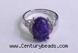 NGR3033 925 sterling silver with 10*14mm oval charoite rings