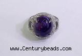 NGR3038 925 sterling silver with 12*14mm oval charoite rings