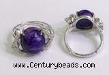 NGR3039 925 sterling silver with 12*14mm oval charoite rings