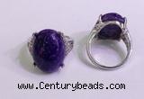 NGR3048 925 sterling silver with 15*20mm oval charoite rings