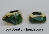 NGR307 25*40mm - 30*35mm freeform druzy agate gemstone rings