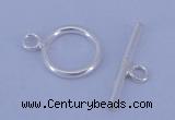 SSC01 5pcs 8mm donut 925 sterling silver toggle clasps