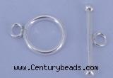 SSC03 5pcs 10mm donut 925 sterling silver toggle clasps