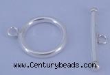 SSC05 5pcs 16mm donut 925 sterling silver toggle clasps