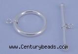 SSC07 5pcs 22mm donut 925 sterling silver toggle clasps