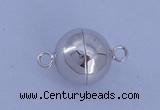 SSC104 2pcs 12mm round 925 sterling silver magnetic clasps