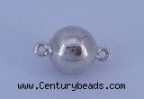 SSC107 5pcs 8mm round 925 sterling silver magnetic clasps