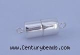 SSC109 5pcs 6.5*13mm tube 925 sterling silver magnetic clasps