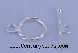 SSC23 5pcs 11mm donut 925 sterling silver toggle clasps