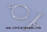 SSC25 5pcs 12mm donut 925 sterling silver toggle clasps