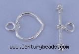 SSC27 5pcs 11*14mm heart 925 sterling silver toggle clasps