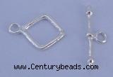 SSC31 5pcs 12*16mm diamond 925 sterling silver toggle clasps